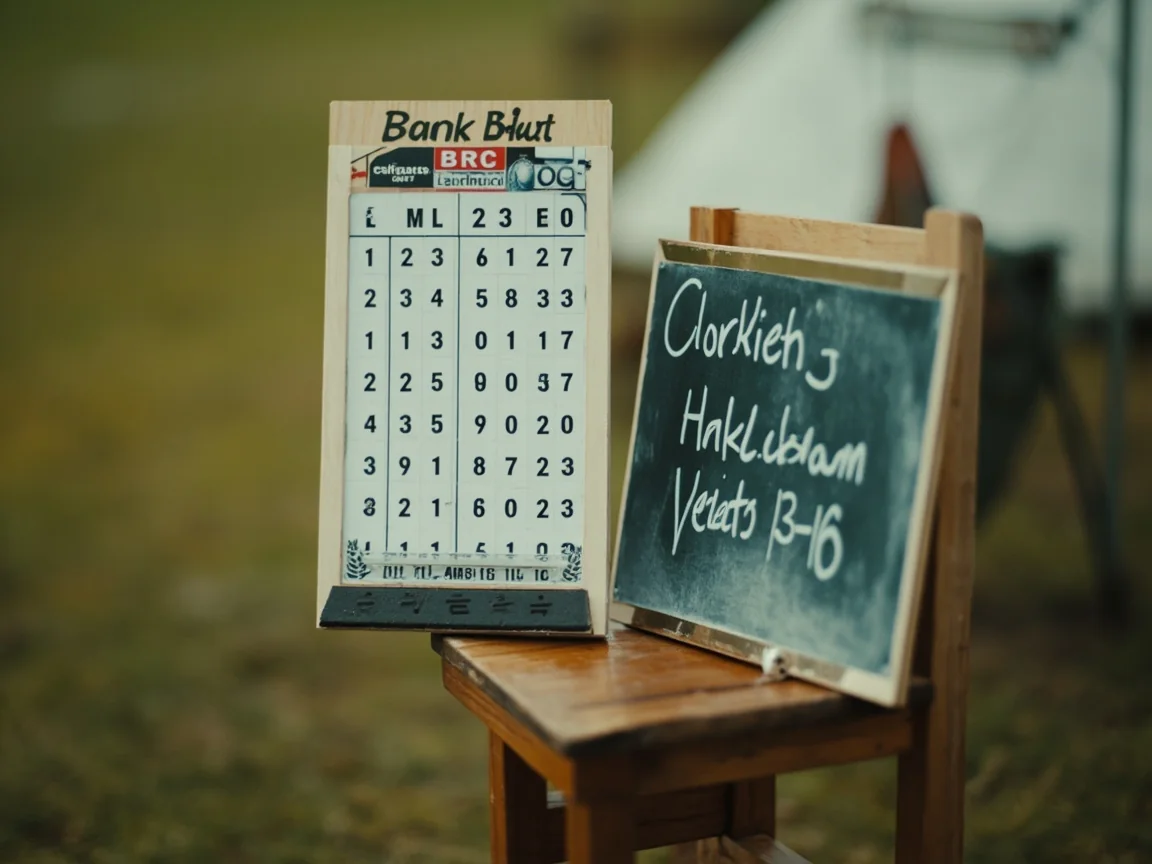 A live cricket scoreboard at an Indian ground during an afternoon T20